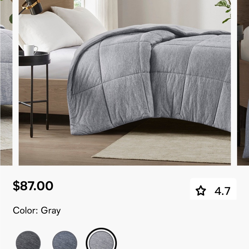 Urban Habitat Grey Cooling Comforter
